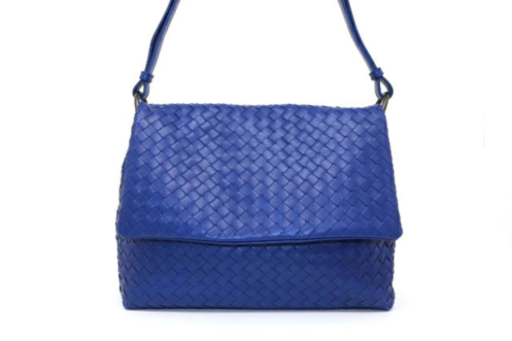 BOTTEGA VENETA bag Intrecciato Hobo blue leather